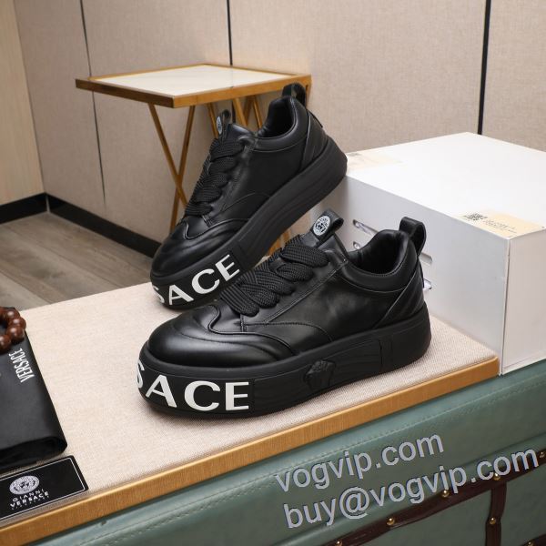 柔らかな質感 ヴェルサーチ VERSACE NXIEVS020 フラットシューズ カジュアルシューズ 2色可選 2025お買い得品質保証