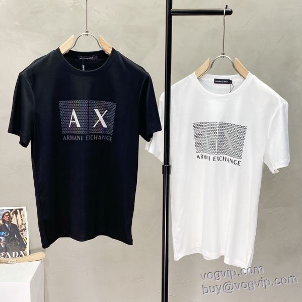 2025割引セール アルマーニ ARMANIブランド 偽物 通販 半袖Tシャツ 2色可選 選べる極上