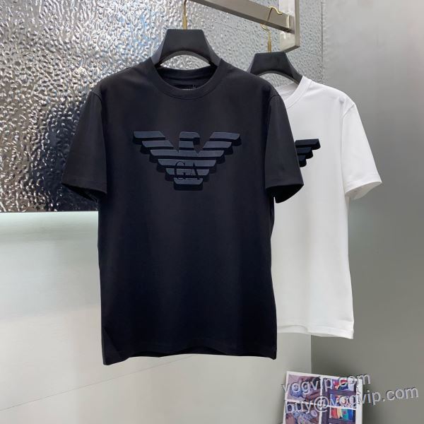 サイズ豊富 アルマーニ 2025超激得新作 半袖Tシャツ 2色可選 ARMANIブランドスーパーコピー