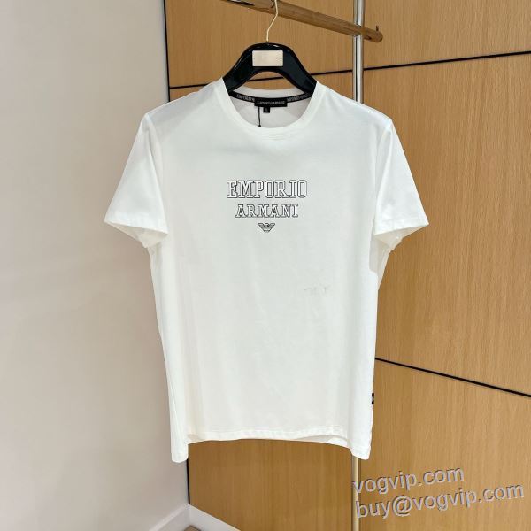2025超激得新作 アルマーニ ARMANI 半袖Tシャツ 4色可選 VOGブランドスーパーコピー 耐久性のある