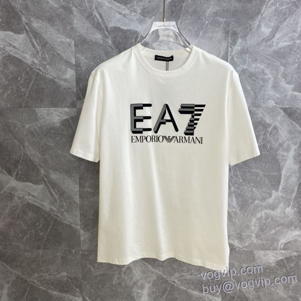 お洒落に魅せる アルマーニ ARMANI 2025爆買い品質保証 半袖Tシャツ ブランドコピー代引き専門店