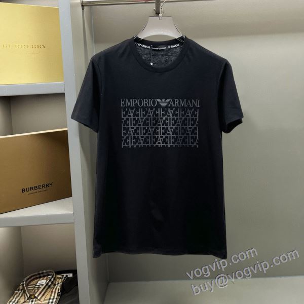 チノパン 狙える優秀アイテム アルマーニ ARMANIコピー NXZAR061 2025お買い得高品質 半袖Tシャツ 2色可選