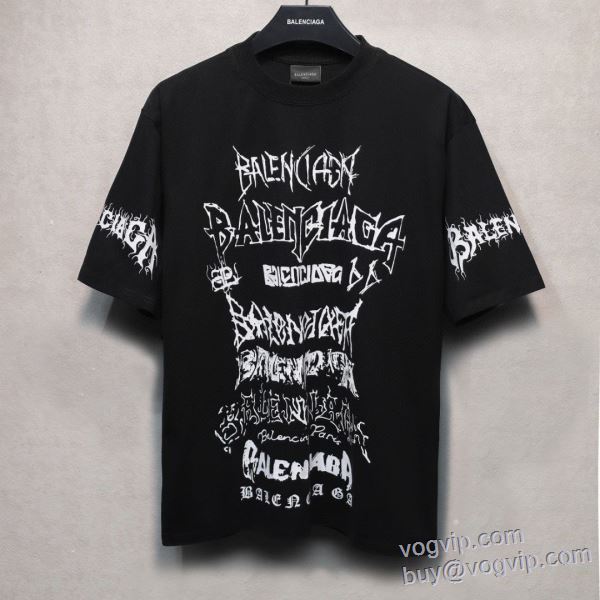 大人の個性を バレンシアガ コピー ブランド 半袖Tシャツ 2色可選 2025年モデル入荷
