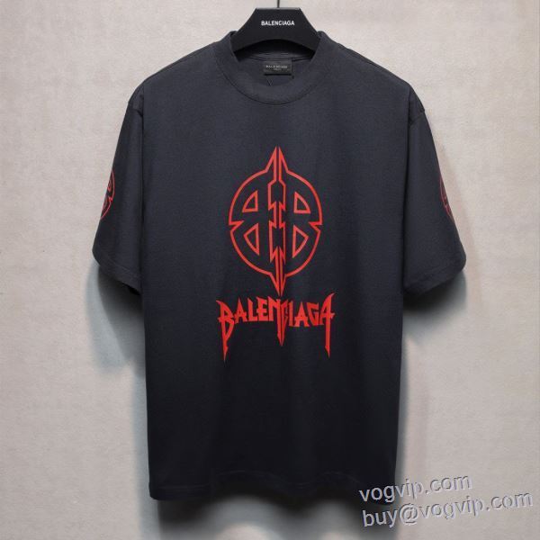 バレンシアガ BALENCIAGA 2025超激得安い 半袖Tシャツ ブランドスーパーコピー 激安専門店 特別人気感謝SALE