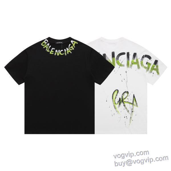 個性的なデザイン 半袖Tシャツ 2色可選 バレンシアガ BALENCIAGA 2025超激得安い スーパーコピー n級品