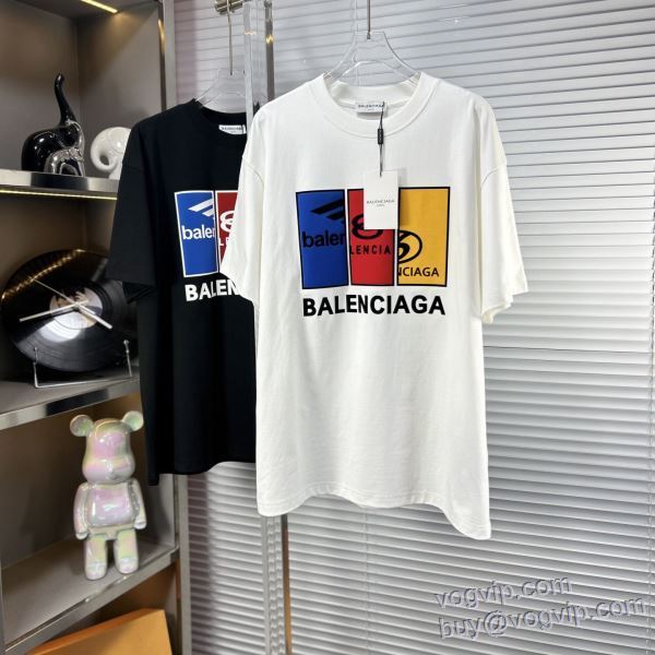 バレンシアガ BALENCIAGA 2025人気セール定番 半袖Tシャツ 2色可選 ブランドスーパーコピー セール中