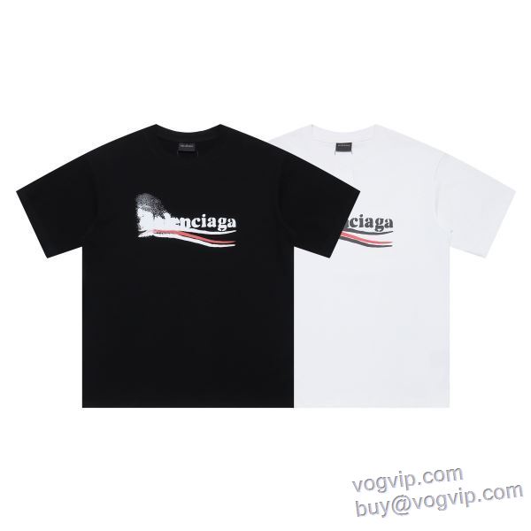 追跡あり☆入手困難!! ブランドコピー バレンシアガ BALENCIAGA 半袖Tシャツ 2色可選 2025人気セール定番