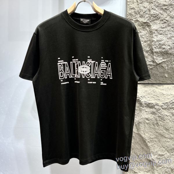 BALENCIAGA コピーブランド 2025年モデル入荷 バレンシアガ 半袖Tシャツ 2色可選 セレブ愛用の超人気商品