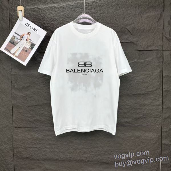 韓国の人気 半袖Tシャツ バレンシアガ BALENCIAGA 2025爆買い定番人気 スーパーコピー 激安 2色可選