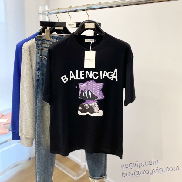 VOGブランドスーパーコピー TOPセラー賞受賞！ バレンシアガ BALENCIAGA 半袖Tシャツ 2色可選 2025超激得品質保証