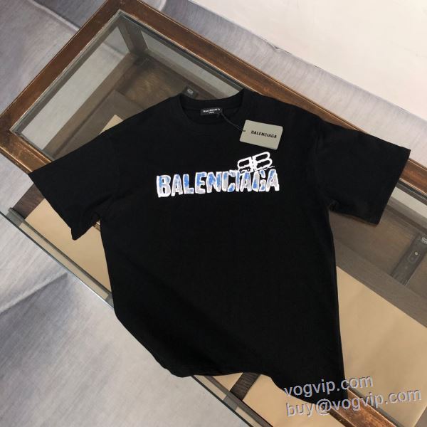 バレンシアガ コピー 商品 販売 2色可選 2025 人気商品登場 半袖Tシャツ
