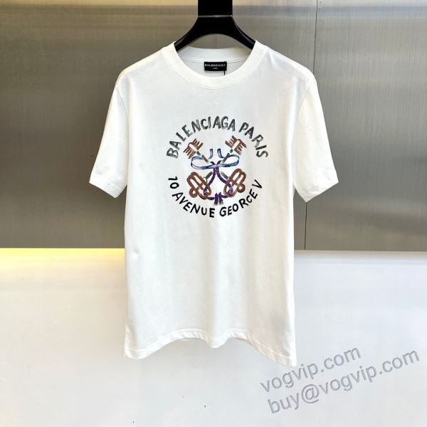 定番のアイテム バレンシアガ ブランドコピー NXZBAL136 2025割引セール 半袖Tシャツ 2色可選