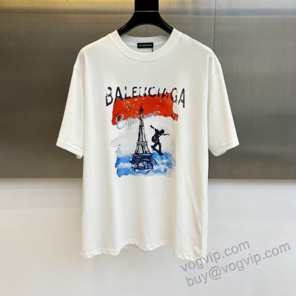 BALENCIAGAブランドコピー 2025割引セール バレンシアガ NXZBAL137 半袖Tシャツ 2色可選 完成度の高い逸品