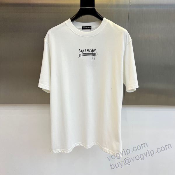 2025驚きの破格値安い バレンシアガ BALENCIAGAコピー NXZBAL139 優美なお出かけスタイル 半袖Tシャツ 2色可選
