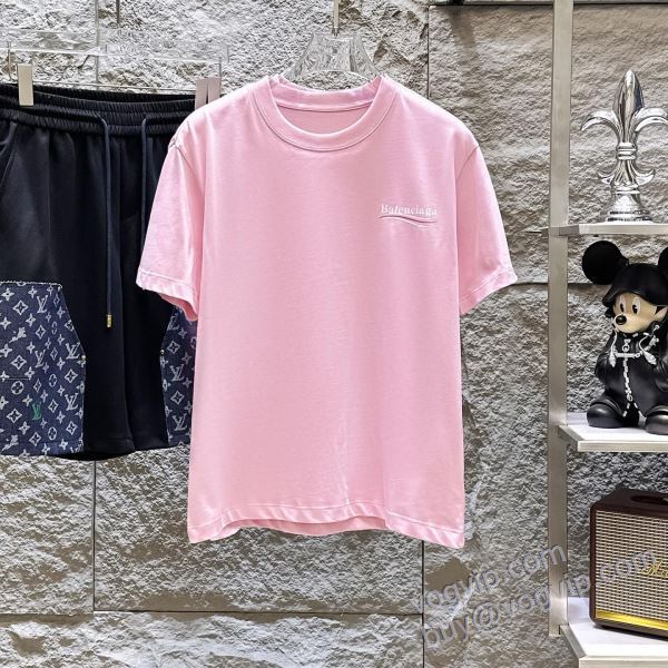 BALENCIAGAスーパーコピー 激安 NXZBAL186 2025春夏季超人気 バレンシアガ 半袖Tシャツ 3色可選 大人キレイに仕立てる