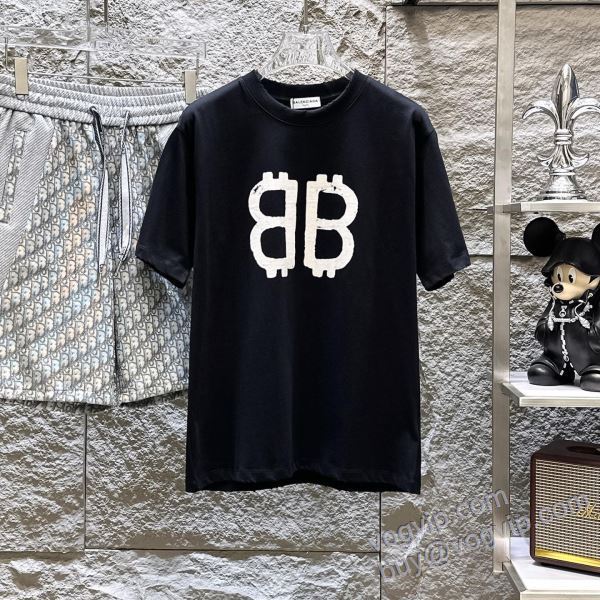 2025春夏新作 バレンシアガ NXZBAL190 半袖Tシャツ 2色可選 BALENCIAGAブランドスーパーコピー 強い魅力を感じる一枚