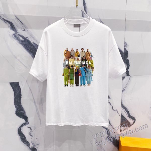 大人っぼい バレンシアガ BALENCIAGA NXZBAL206 半袖Tシャツ 高品質なスーパーコピー商品 2色可選 2025爆買い格安