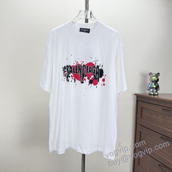 BALENCIAGAコピー ブランド NXZBAL221 2025割引セール バレンシアガ 【大人気】定番商品 半袖Tシャツ 2色可選