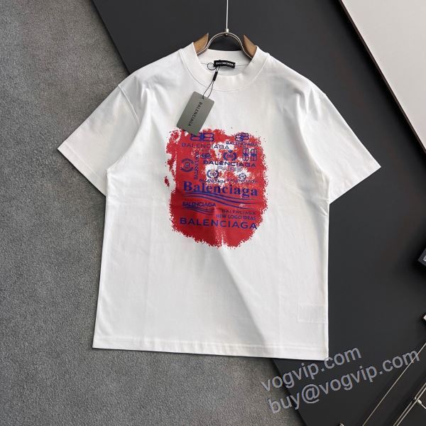 2025激安大特価爆買い バレンシアガ NXZBAL225 半袖Tシャツ 2色可選 BALENCIAGA偽物ブランド 人気激売れ
