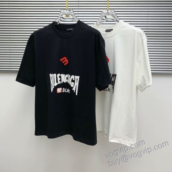 欧米韓流 バレンシアガ BALENCIAGAスーパーコピー NXZBAL248 2025人気販売 半袖Tシャツ 2色可選