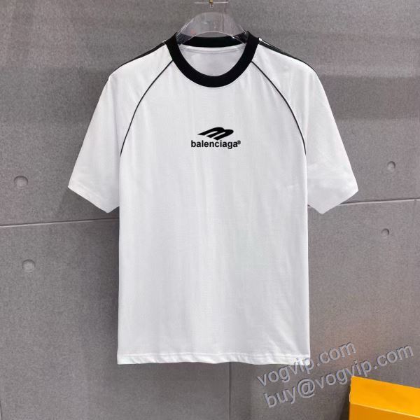一味違うケーブル編みが魅力満点 バレンシアガ コピー NXZBAL253 半袖Tシャツ 2色可選 2025数量限定100%新品