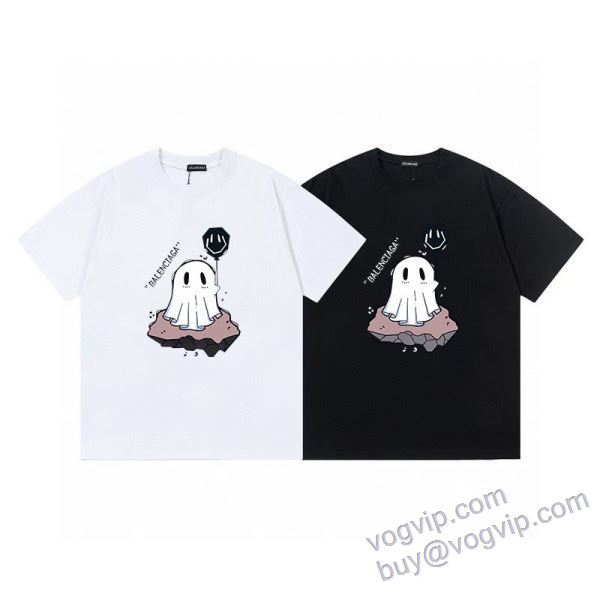 ファション性の高い バレンシアガ BALENCIAGAブランド 偽物 通販 NXZBAL266 半袖Tシャツ 2色可選 2025新商品！
