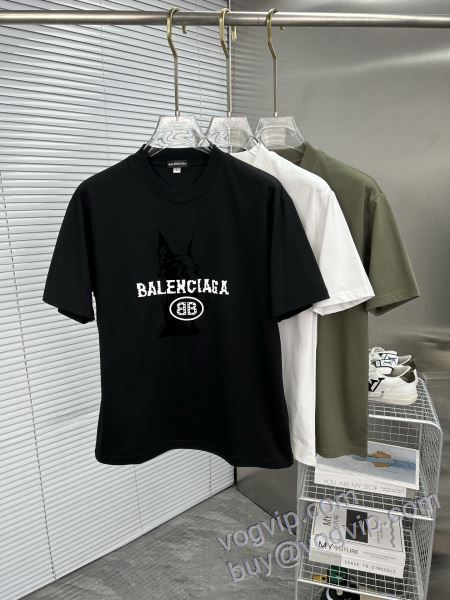 2025最安値お得 バレンシアガ BALENCIAGAスーパーコピー 激安 NXZBAL267 半袖Tシャツ 3色可選 数に限りがある