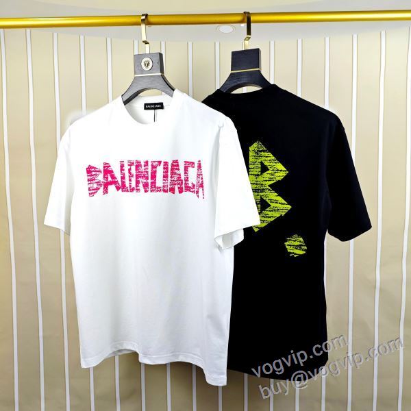 2025最安値お得 バレンシアガ NXZBAL269 半袖Tシャツ 2色可選 BALENCIAGA偽物ブランド 大人っぼい