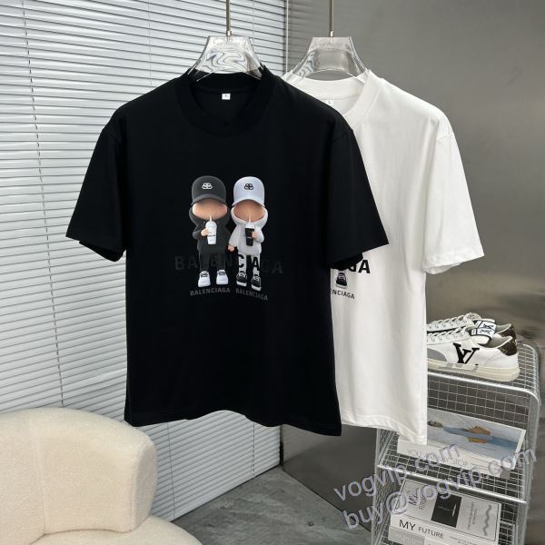 デザイン性の高い バレンシアガ BALENCIAGA NXZBAL274 スーパーコピー n級品 半袖Tシャツ 2色可選 2025高品質