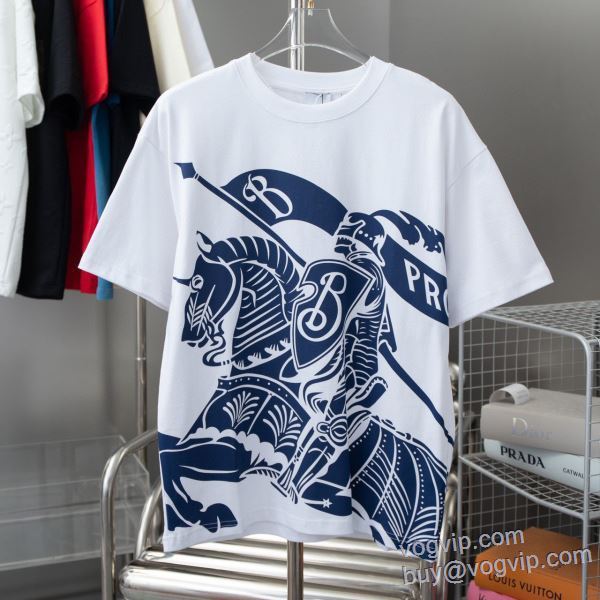 綺麗に決まるフォルム！バーバリー ブランドスーパーコピー 2025最新入荷 半袖Tシャツ 2色可選