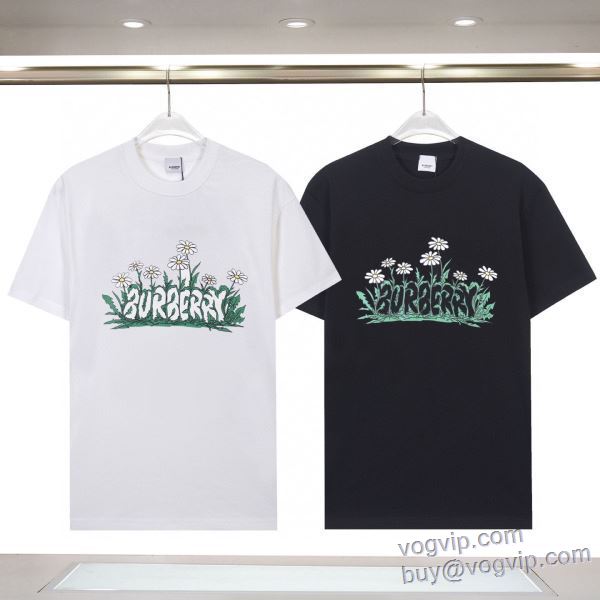 バーバリー 2025最新入荷 半袖Tシャツ 2色可選 BURBERRY ブランドコピー 人気商品登場
