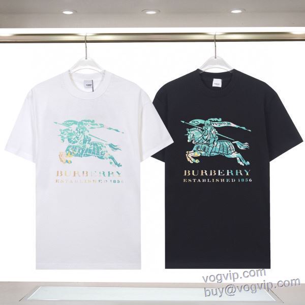 着心地抜群 バーバリー BURBERRY コピー 半袖Tシャツ 2色可選 2025HOT大得価
