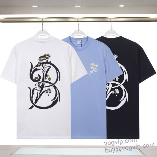 BURBERRY コピー ブランド 2025HOT大得価 バーバリー 半袖Tシャツ 3色可選 上品上質