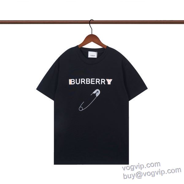 大絶賛の履き心地! BURBERRY ブランド 偽物 通販 2025HOT大得価 バーバリー 半袖Tシャツ 2色可選