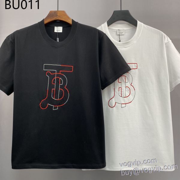 バーバリー 2025新作登場 半袖Tシャツ 2色可選 BURBERRY スーパーコピー 今買い◎得