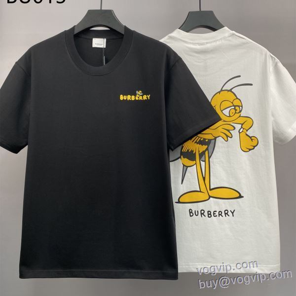半袖Tシャツ 上品な輝きを放つ形 2色可選 バーバリー BURBERRY 2025お得限定セール VOGブランドスーパーコピー