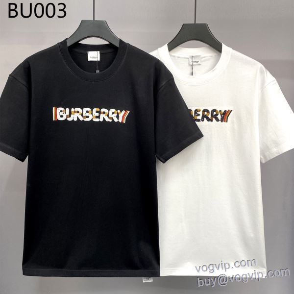 スタイリッシュな印象 半袖Tシャツ 2色可選 バーバリー BURBERRY 2025爆発的通販 スーパーコピー信用できるサイト