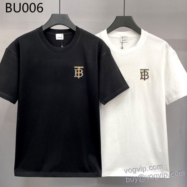 オリジナル バーバリー BURBERRY 半袖Tシャツ 2色可選 業界高品質スーパーコピー 2025爆発的通販