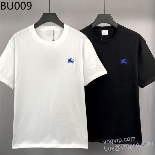 バーバリー BURBERRY 2025爆買い品質保証 半袖Tシャツ 2色可選 スーパーコピー 優良サイト デザイン性の高い