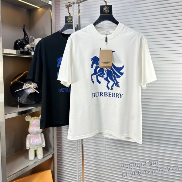 芸能人に愛用者続出 バーバリー BURBERRY コピー 2025驚きの低価格 半袖Tシャツ 2色可選