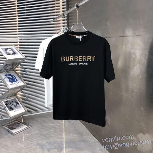 バーバリー 2025驚きの低価格 半袖Tシャツ 2色可選 BURBERRY スーパーコピー 激安 一番人気の新作はこれ
