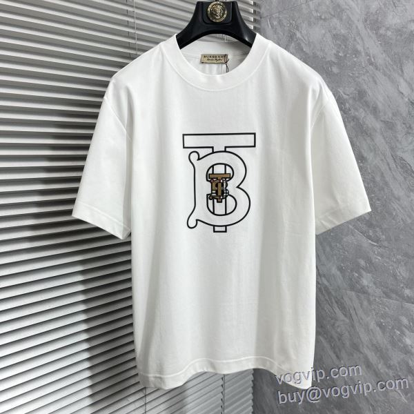 バーバリー BURBERRY 2025驚きの破格値人気 半袖Tシャツ 2色可選 ブランドスーパーコピー もっとも高い人気を誇る