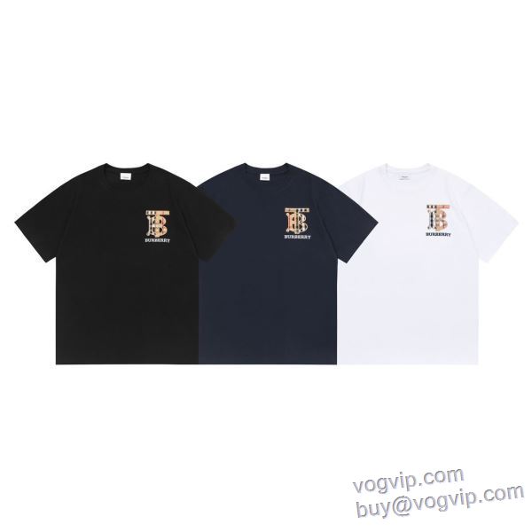 機能性も備えたアイテム ブランドスーパーコピー 激安専門店 バーバリー BURBERRY 半袖Tシャツ 3色可選 2025品質保証100%新品