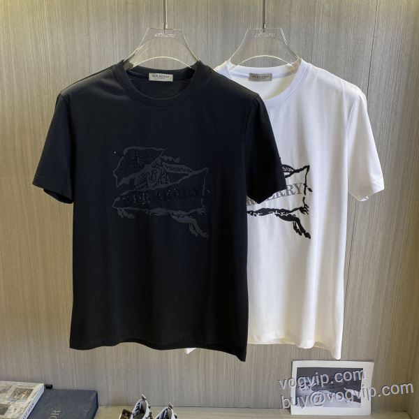 2025春夏 半袖Tシャツ 最大級ブランドコピー通販優良店 絶大な人気を誇る バーバリー BURBERRY 2色可選