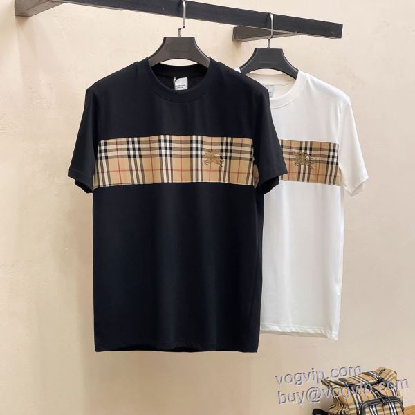スーパーブランドコピー品質保証 バーバリー BURBERRY 半袖Tシャツ 2色可選 2025春夏 機能性?耐久性抜群