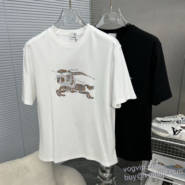 柔らかな質感 半袖Tシャツ 高品質なスーパーコピー商品 バーバリー BURBERRY 2025春夏 2色可選