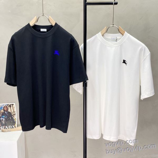 コピーブランド バーバリー BURBERRY 2025お買い得大人気 半袖Tシャツ 2色可選 著名人の着用