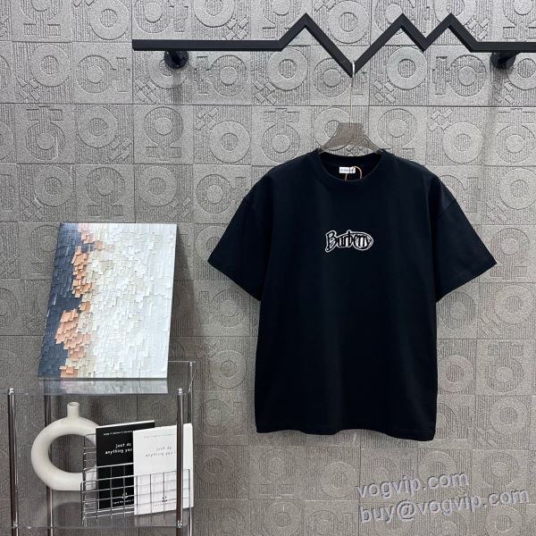肌触りのいい バーバリー ブランドコピー 2025高品質 半袖Tシャツ 2色可選