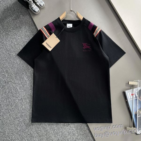 大人キレイに仕立てる バーバリー コピーブランド 半袖Tシャツ 2025激安大特価格安 2色可選