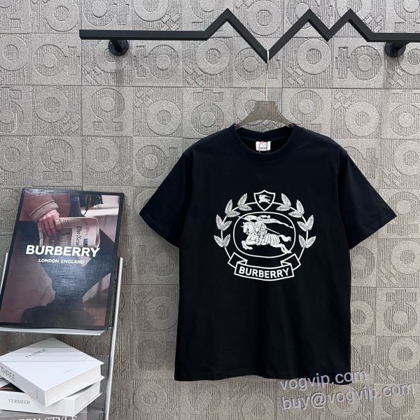 バーバリー 偽物ブランド 半袖Tシャツ 3色可選 2025激安大特価格安 個性派